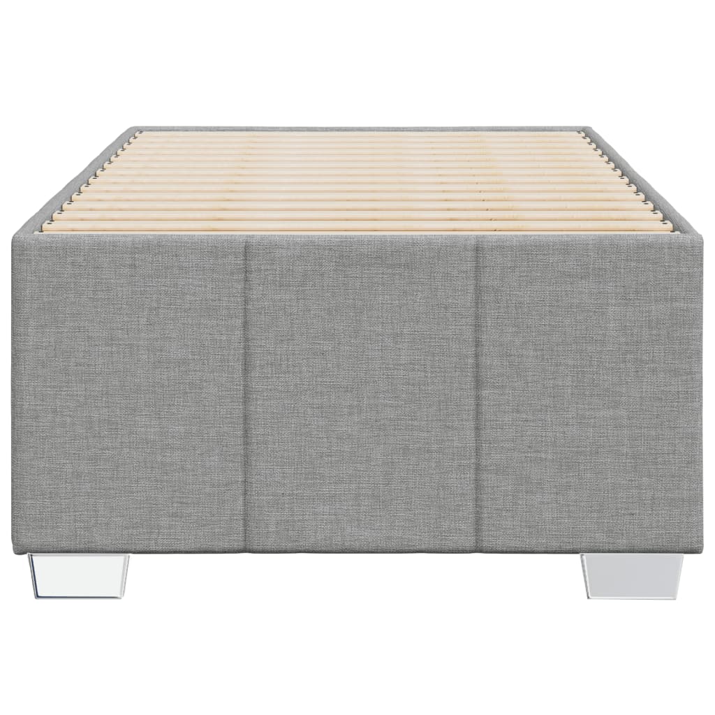 Cadre de lit sans matelas gris clair 90x190 cm tissu - XIOS