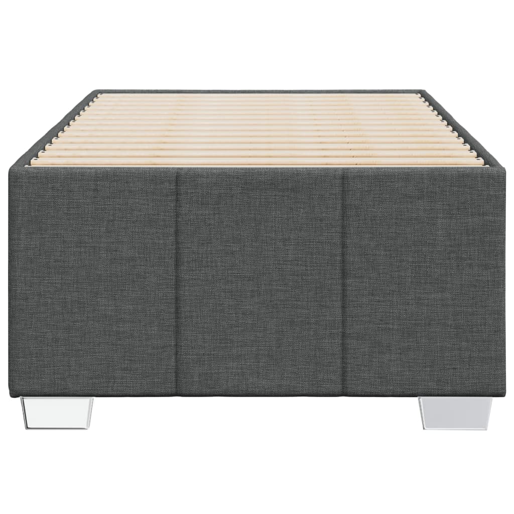 Cadre de lit sans matelas gris foncé 90x190 cm tissu - XIOS