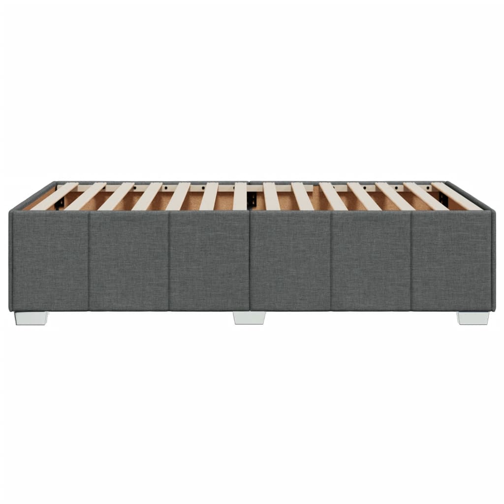Cadre de lit sans matelas gris foncé 90x190 cm tissu - XIOS