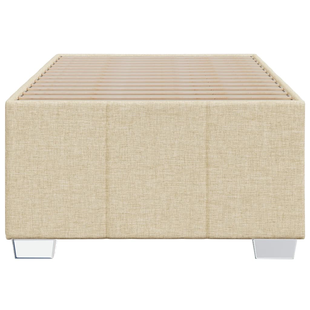 Cadre de lit sans matelas crème 90x190 cm tissu - XIOS