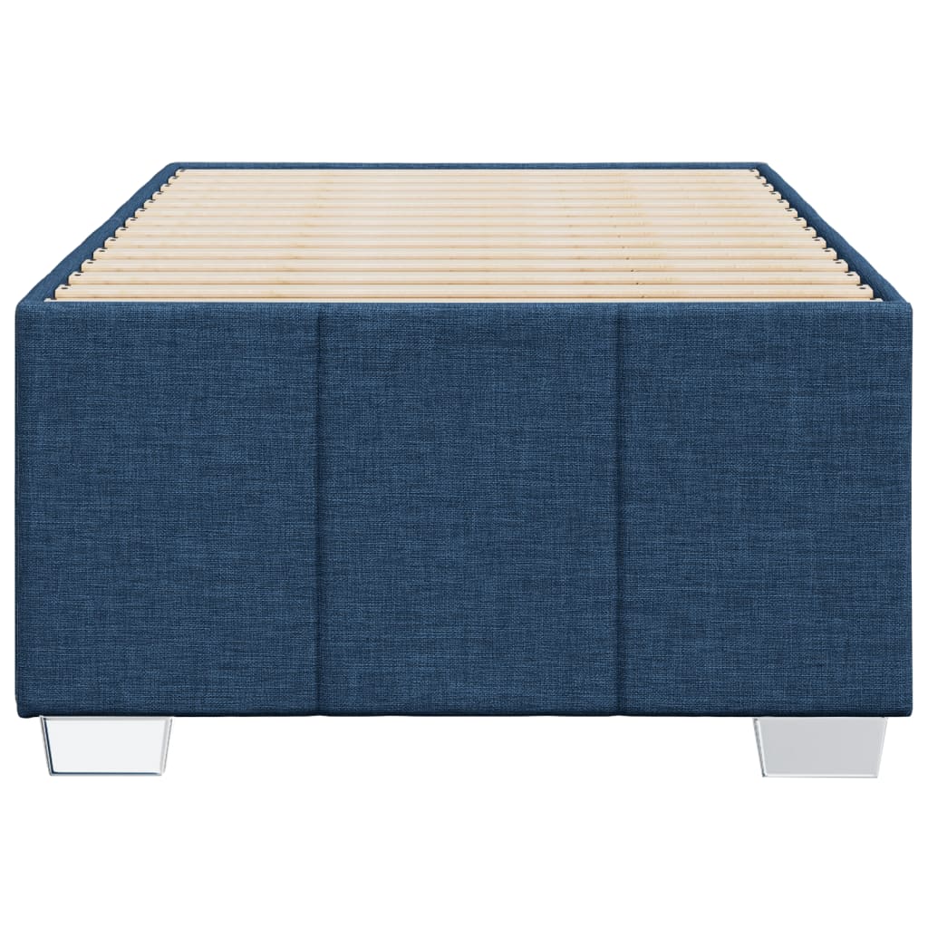 Cadre de lit sans matelas bleu 90x190 cm tissu - XIOS