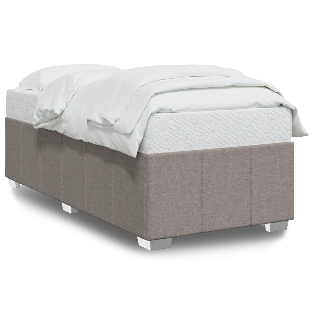 Cadre de lit sans matelas taupe 90x200 cm tissu - XIOS