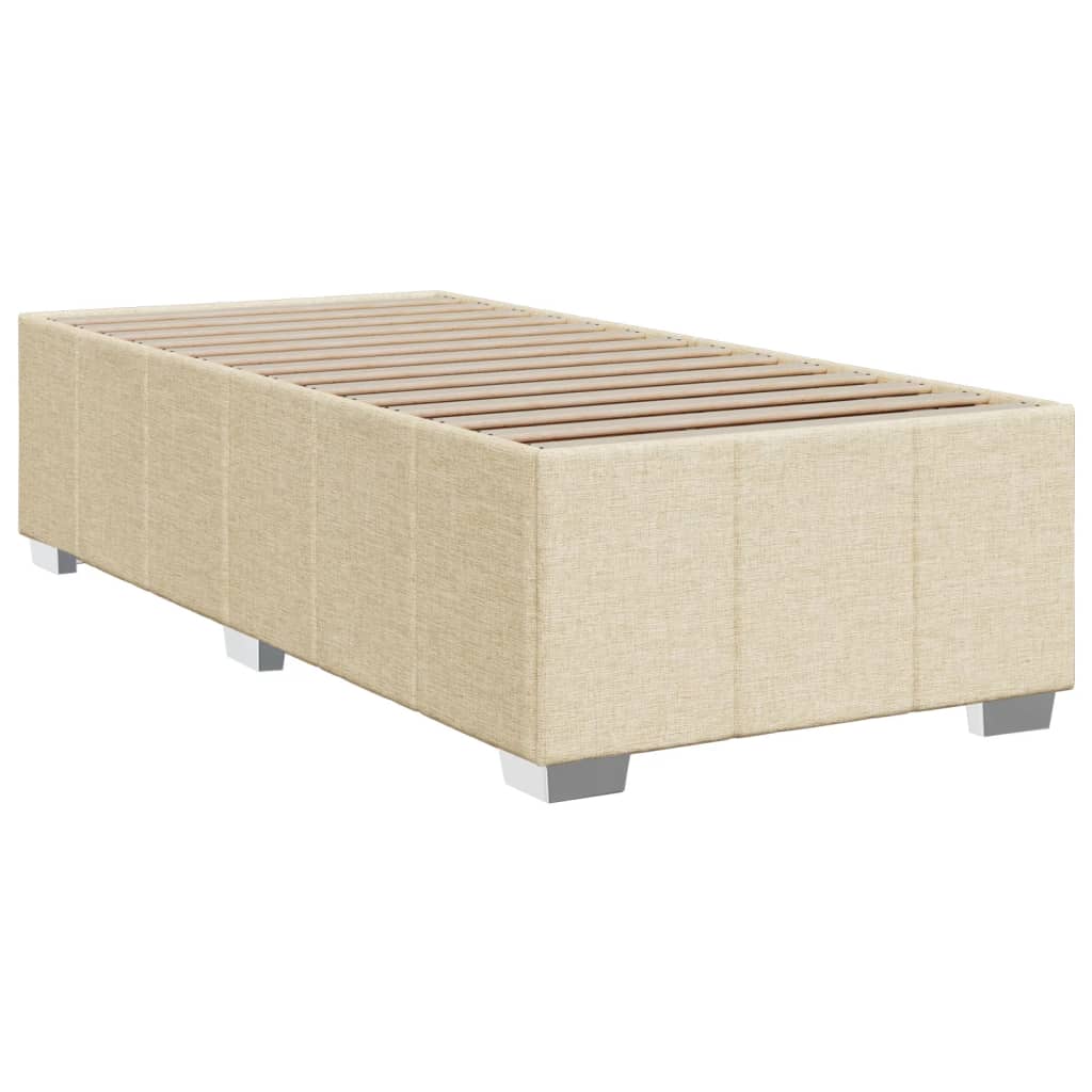 Cadre de lit sans matelas crème 90x200 cm tissu - XIOS