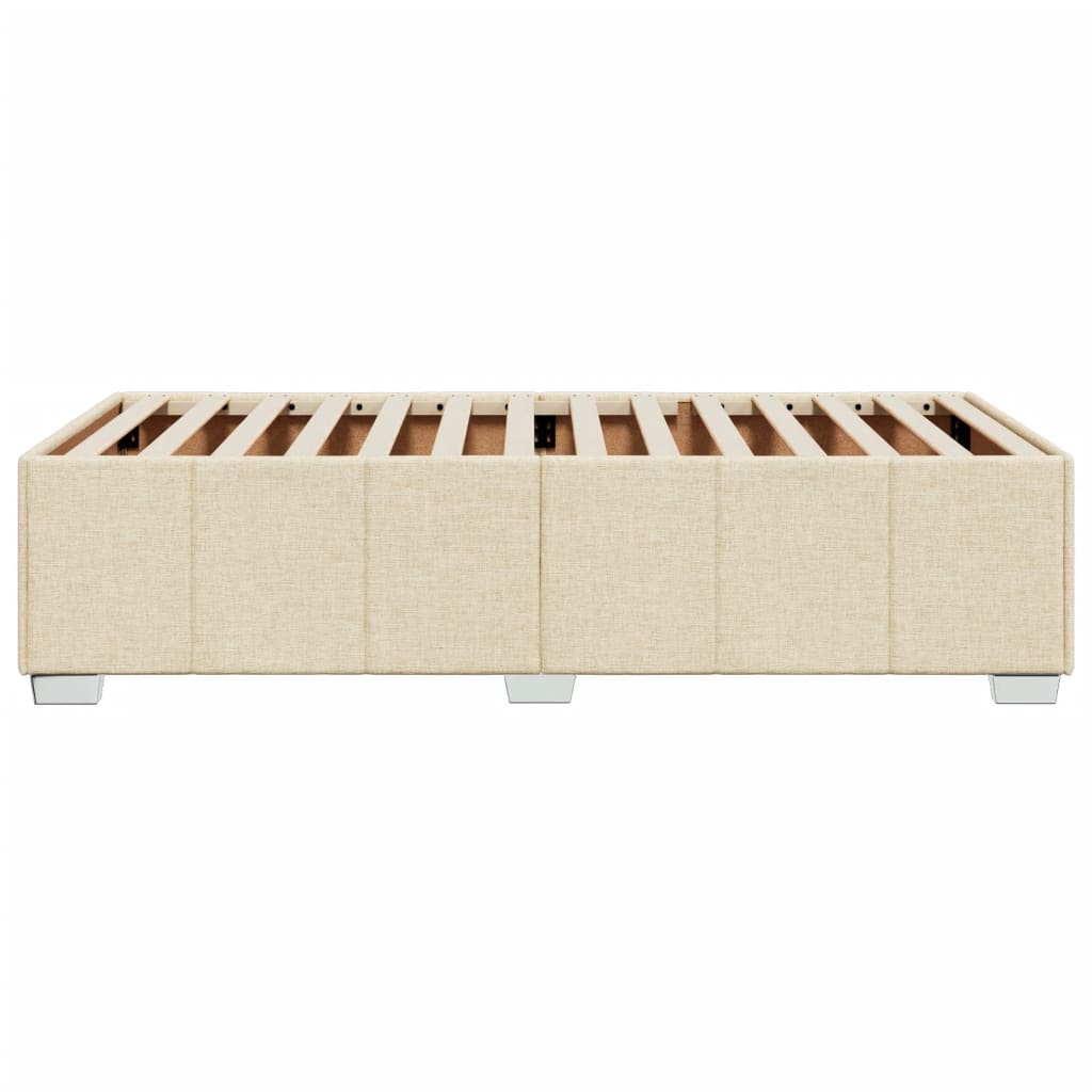 Cadre de lit sans matelas crème 90x200 cm tissu - XIOS