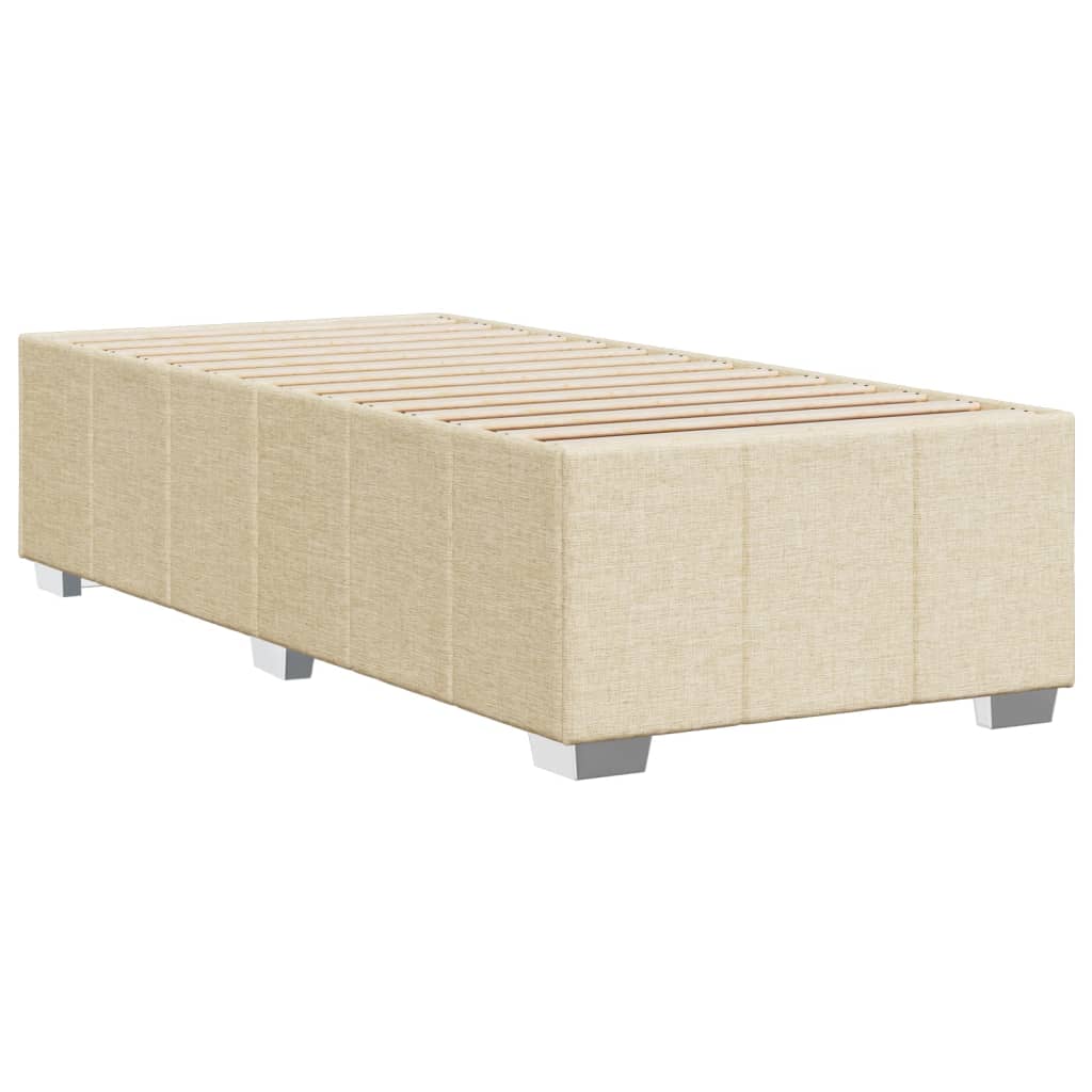 Cadre de lit sans matelas crème 90x200 cm tissu - XIOS