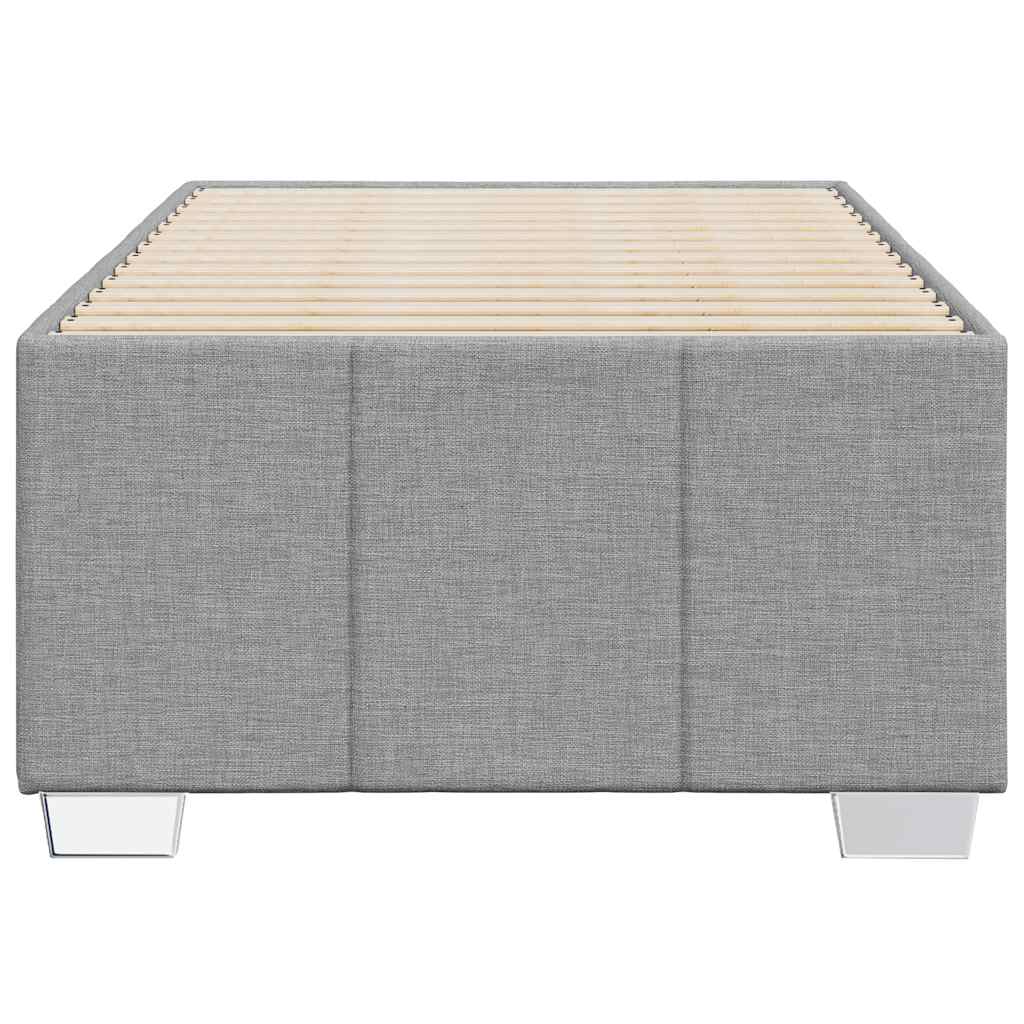 Cadre de lit sans matelas gris clair 100x200 cm tissu - XIOS