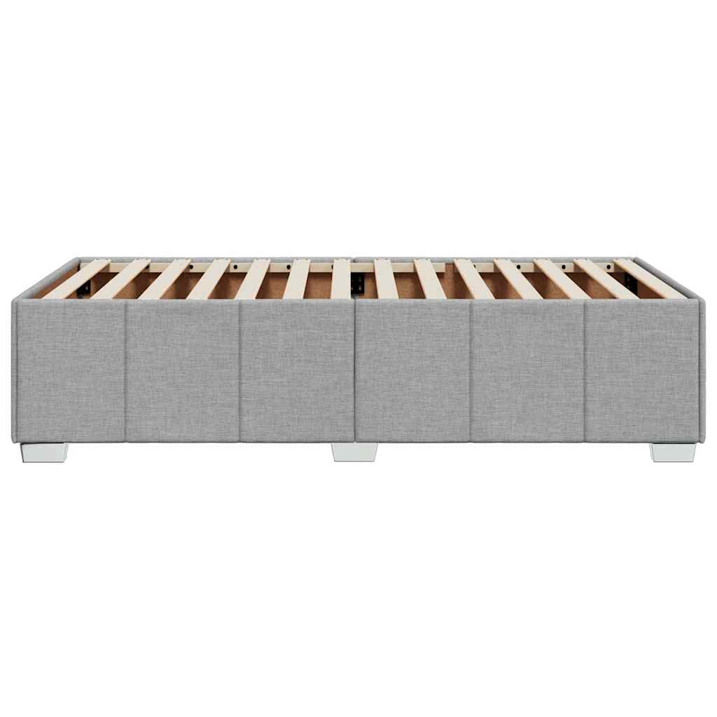 Cadre de lit sans matelas gris clair 100x200 cm tissu - XIOS