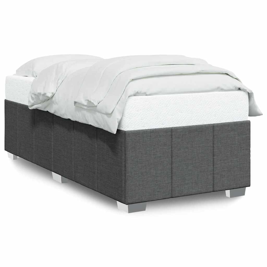 Cadre de lit sans matelas gris foncé 100x200 cm tissu - XIOS