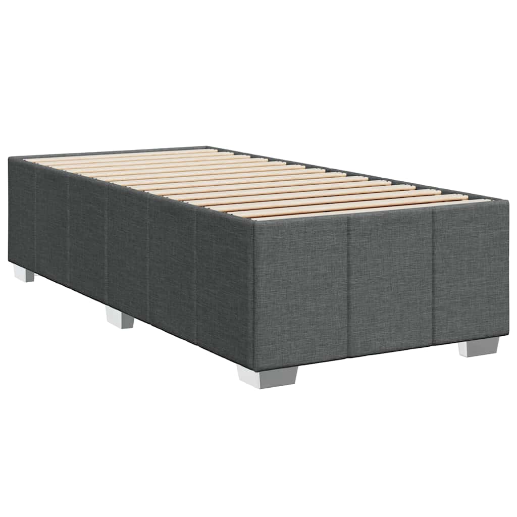 Cadre de lit sans matelas gris foncé 100x200 cm tissu - XIOS