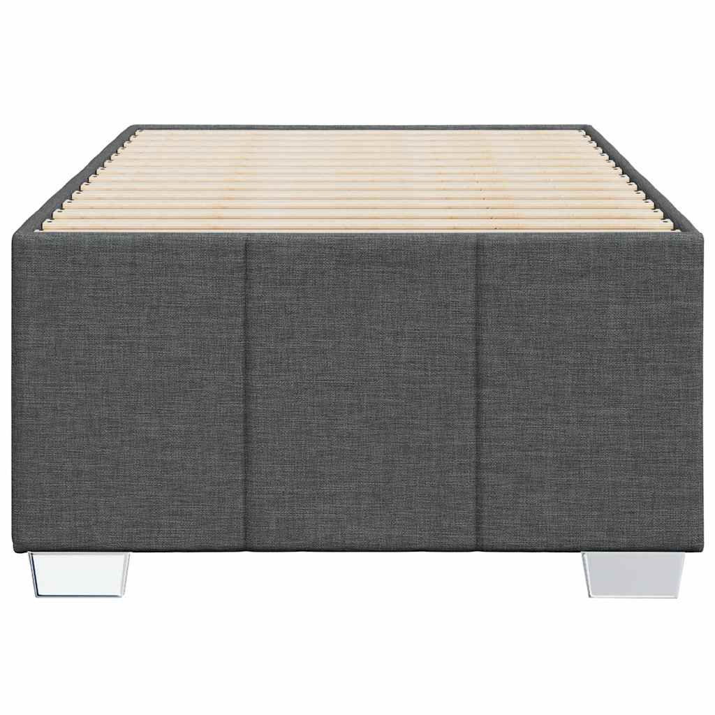 Cadre de lit sans matelas gris foncé 100x200 cm tissu - XIOS