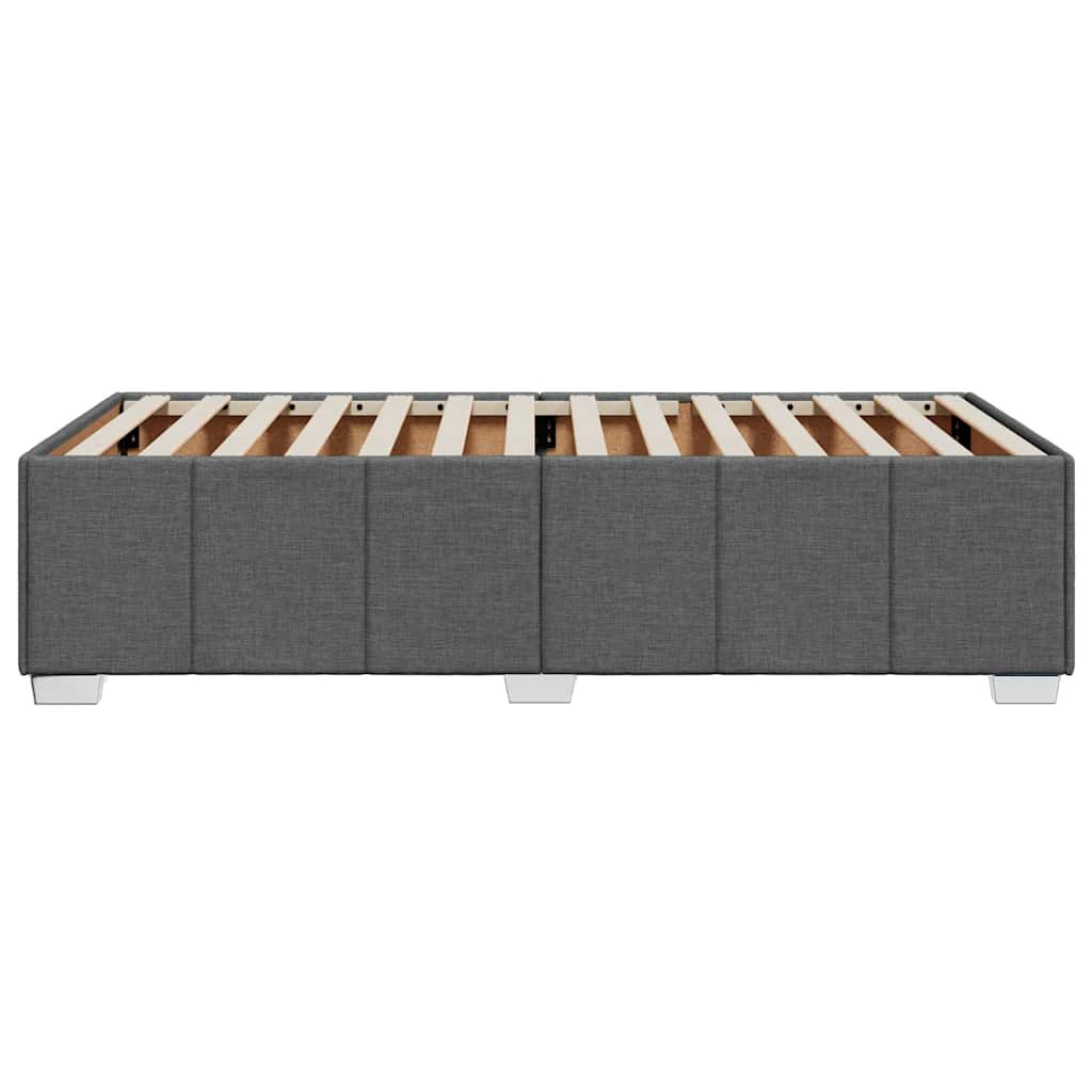 Cadre de lit sans matelas gris foncé 100x200 cm tissu - XIOS
