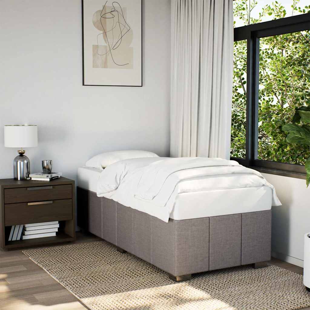Cadre de lit sans matelas taupe 100x200 cm tissu - XIOS