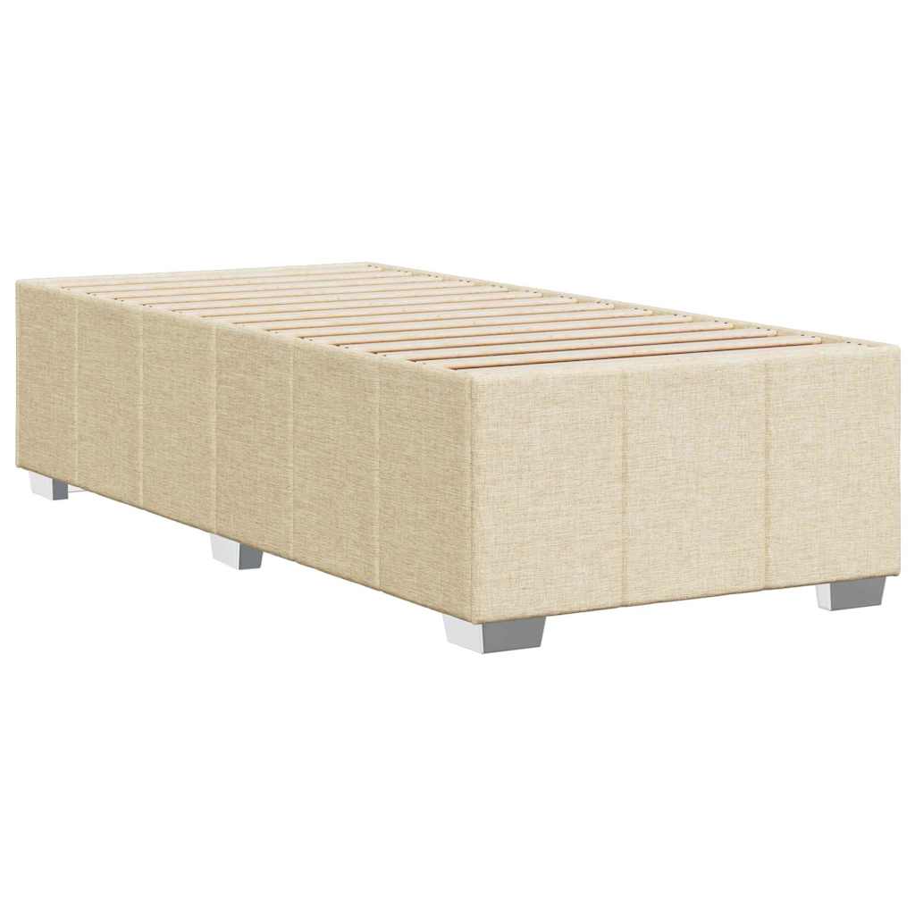 Cadre de lit sans matelas crème 100x200 cm tissu - XIOS