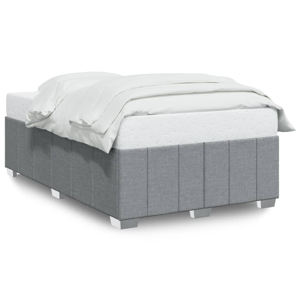 Cadre de lit sans matelas gris clair 120x190 cm tissu - XIOS