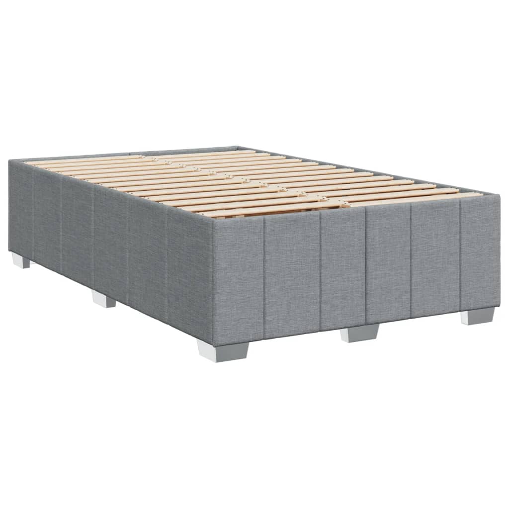 Cadre de lit sans matelas gris clair 120x190 cm tissu - XIOS