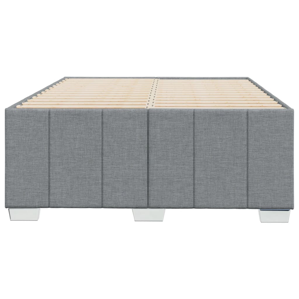 Cadre de lit sans matelas gris clair 120x190 cm tissu - XIOS