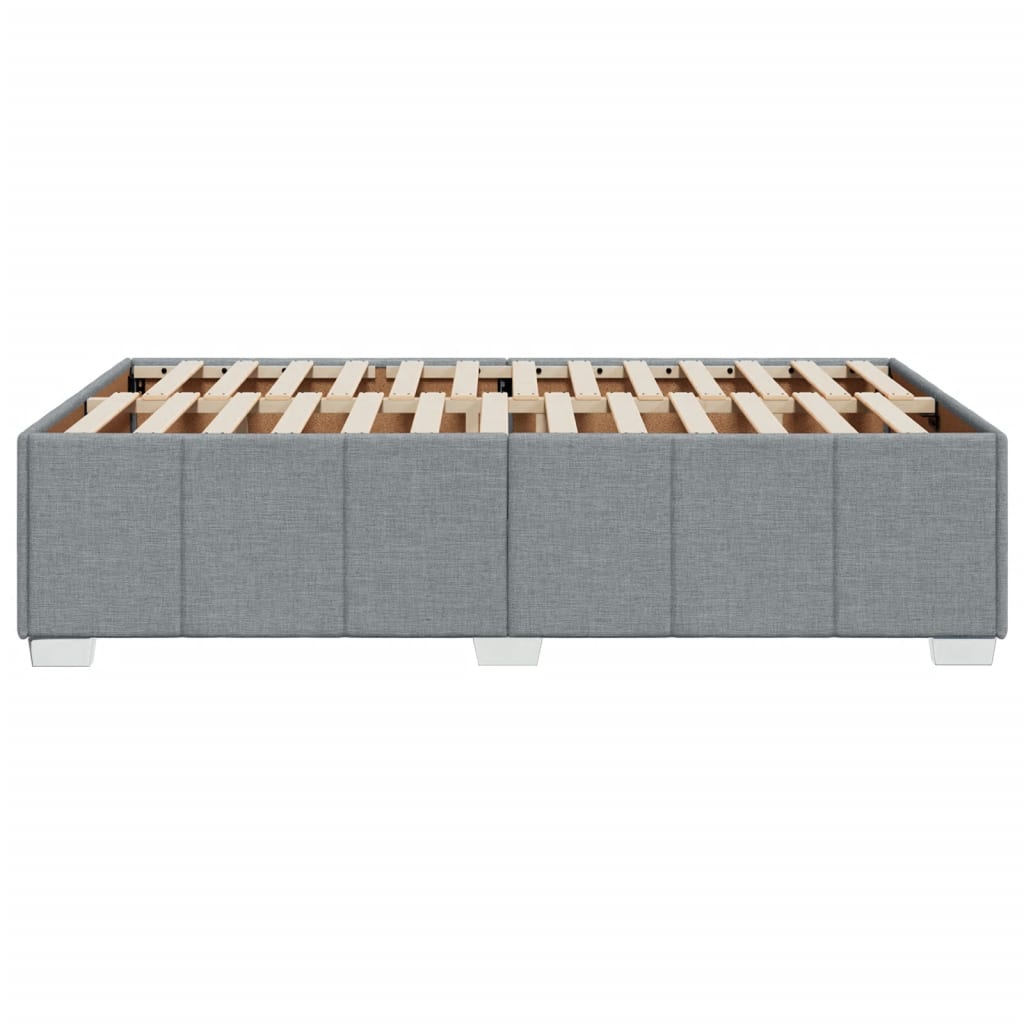 Cadre de lit sans matelas gris clair 120x190 cm tissu - XIOS