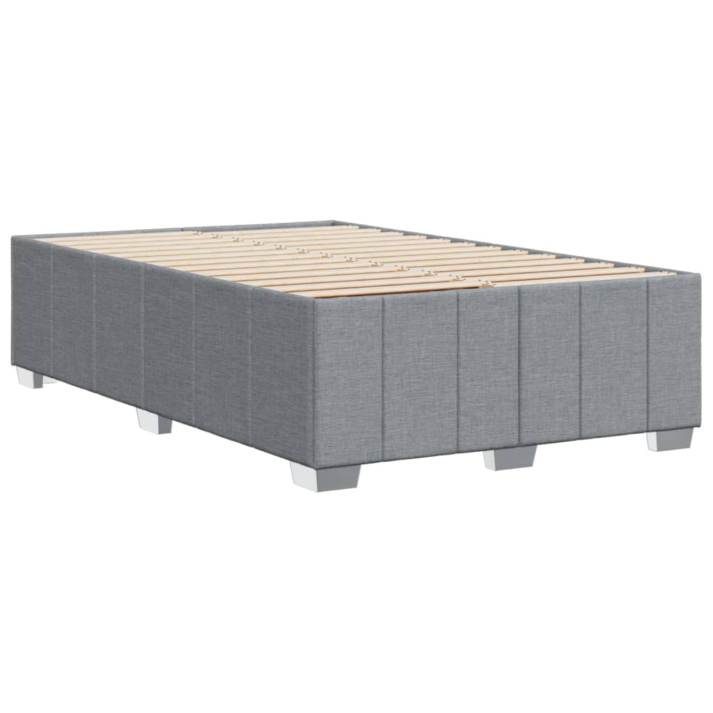 Cadre de lit sans matelas gris clair 120x190 cm tissu - XIOS