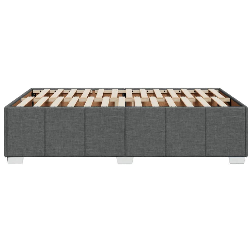 Cadre de lit sans matelas gris foncé 120x190 cm tissu - XIOS