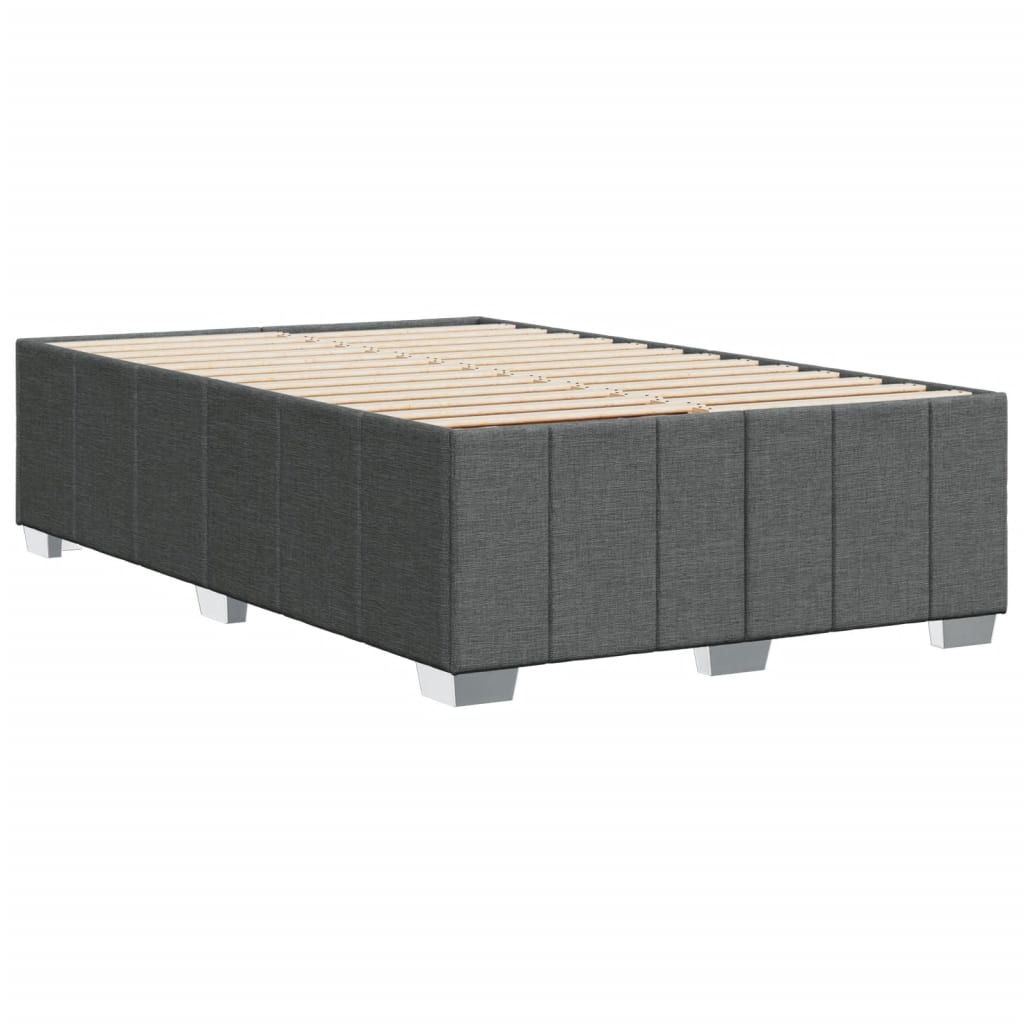 Cadre de lit sans matelas gris foncé 120x190 cm tissu - XIOS