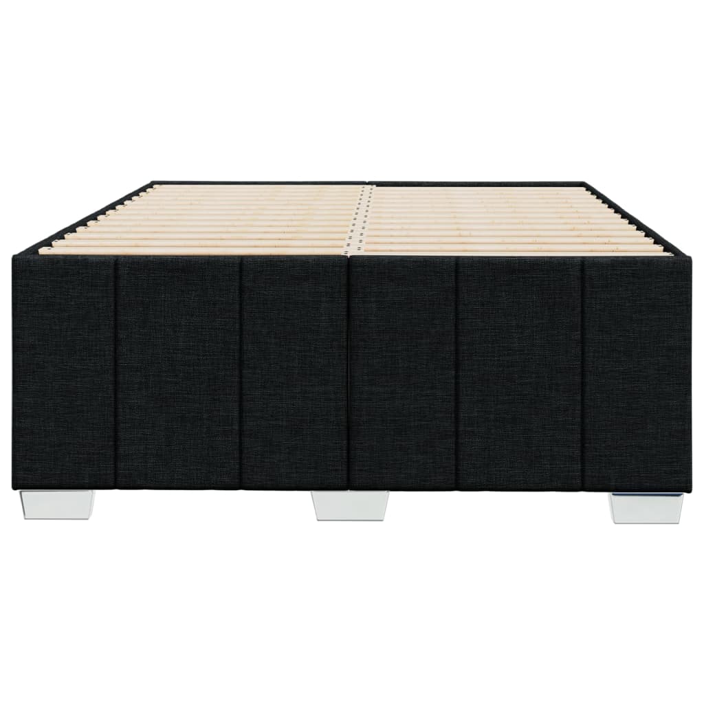 Cadre de lit sans matelas noir 120x190 cm tissu - XIOS