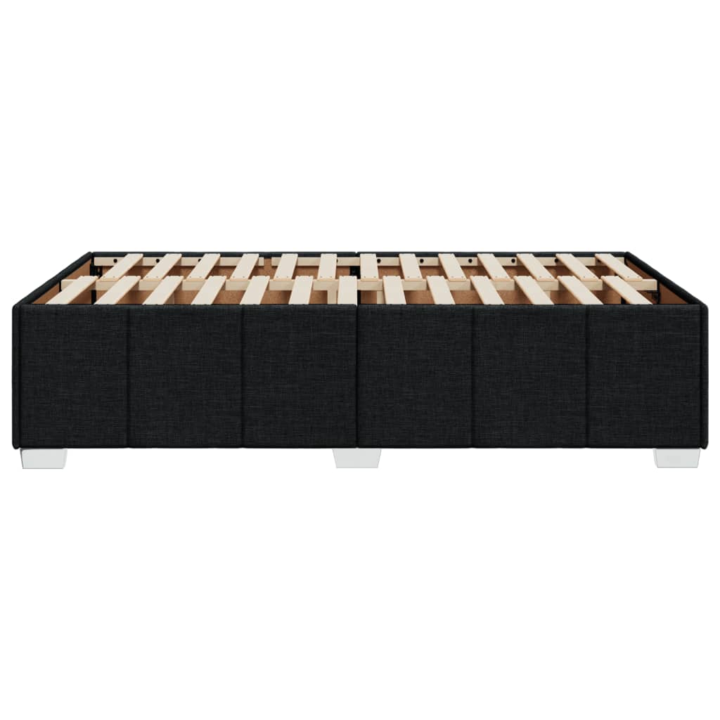 Cadre de lit sans matelas noir 120x190 cm tissu - XIOS