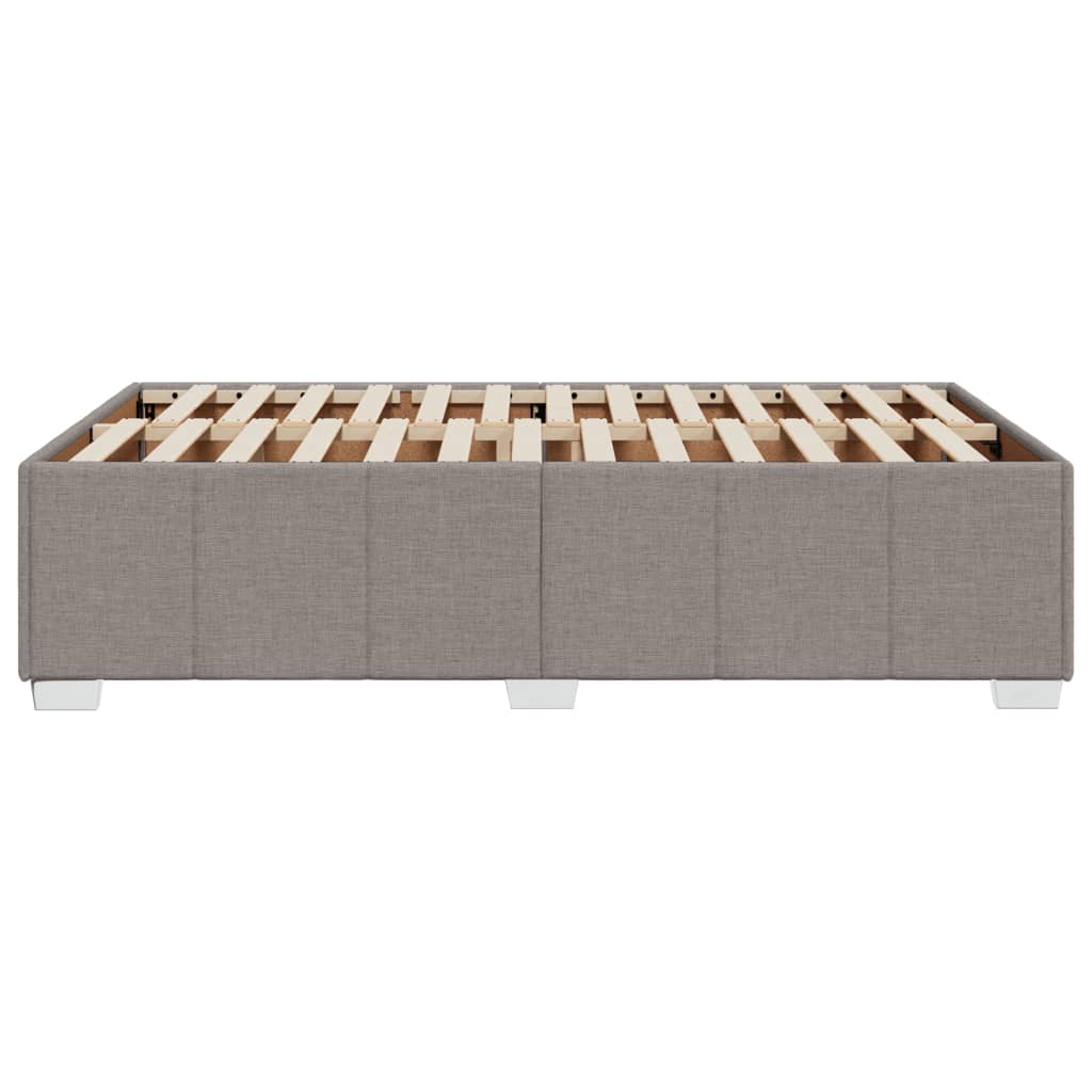 Cadre de lit sans matelas taupe 120x190 cm tissu