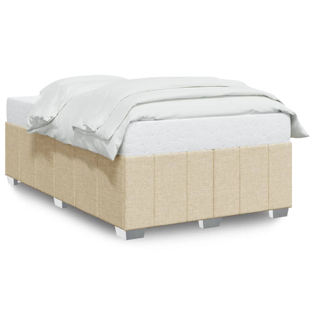 Cadre de lit sans matelas crème 120x190 cm tissu - XIOS