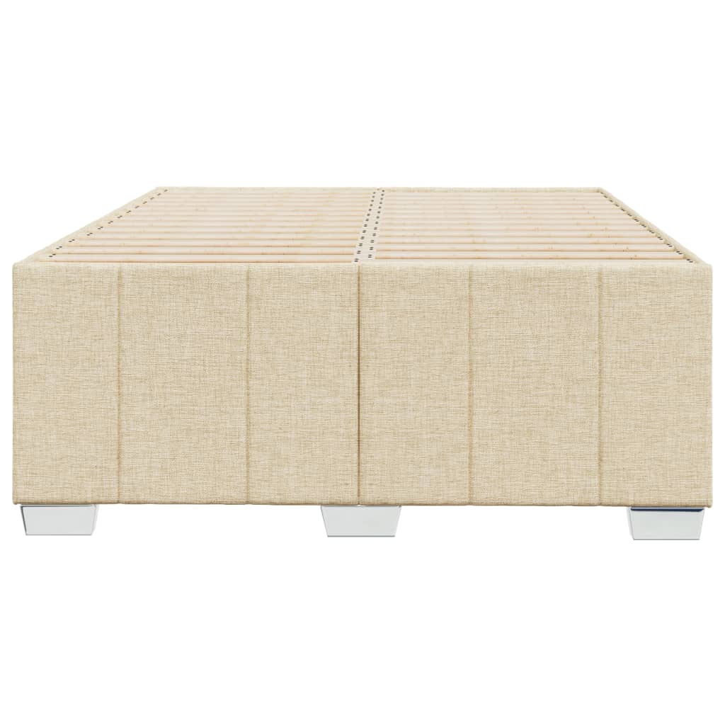 Cadre de lit sans matelas crème 120x190 cm tissu - XIOS