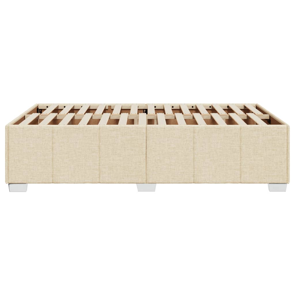 Cadre de lit sans matelas crème 120x190 cm tissu - XIOS
