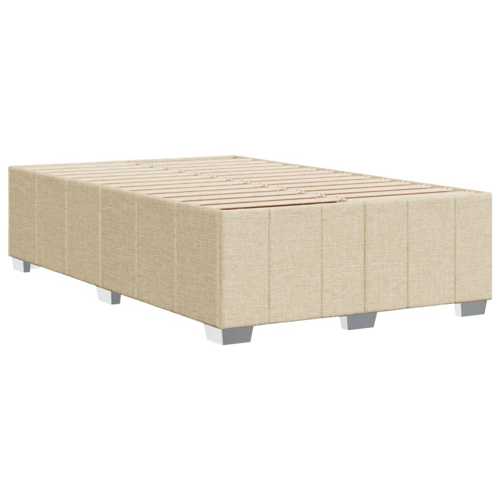 Cadre de lit sans matelas crème 120x190 cm tissu - XIOS