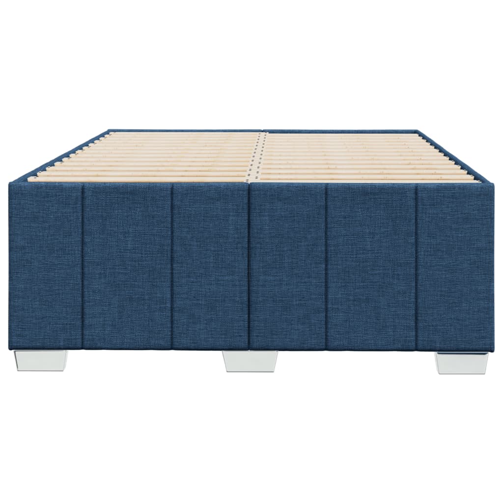 Cadre de lit sans matelas bleu 120x190 cm tissu - XIOS