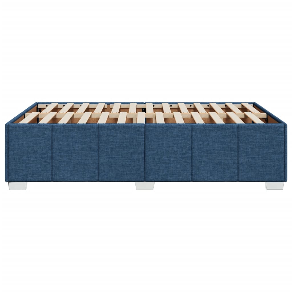 Cadre de lit sans matelas bleu 120x190 cm tissu - XIOS