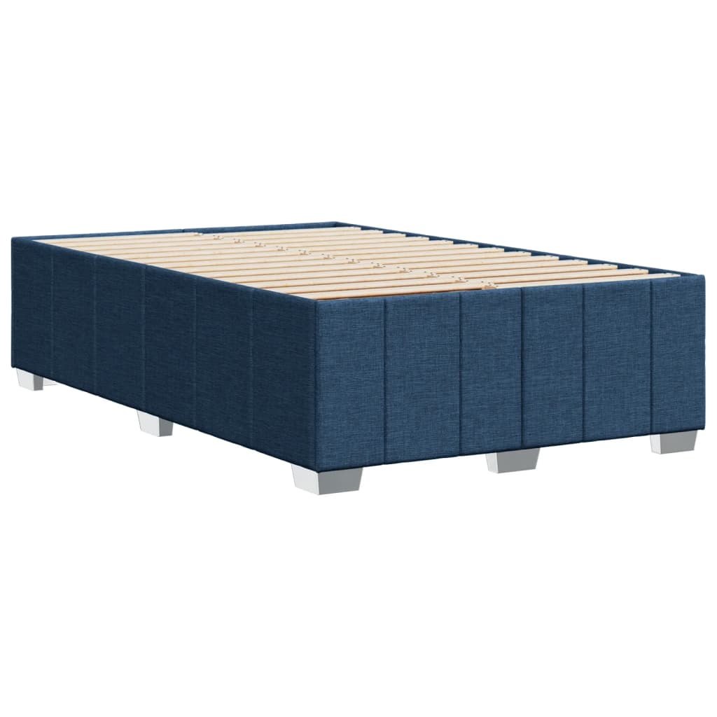 Cadre de lit sans matelas bleu 120x190 cm tissu - XIOS