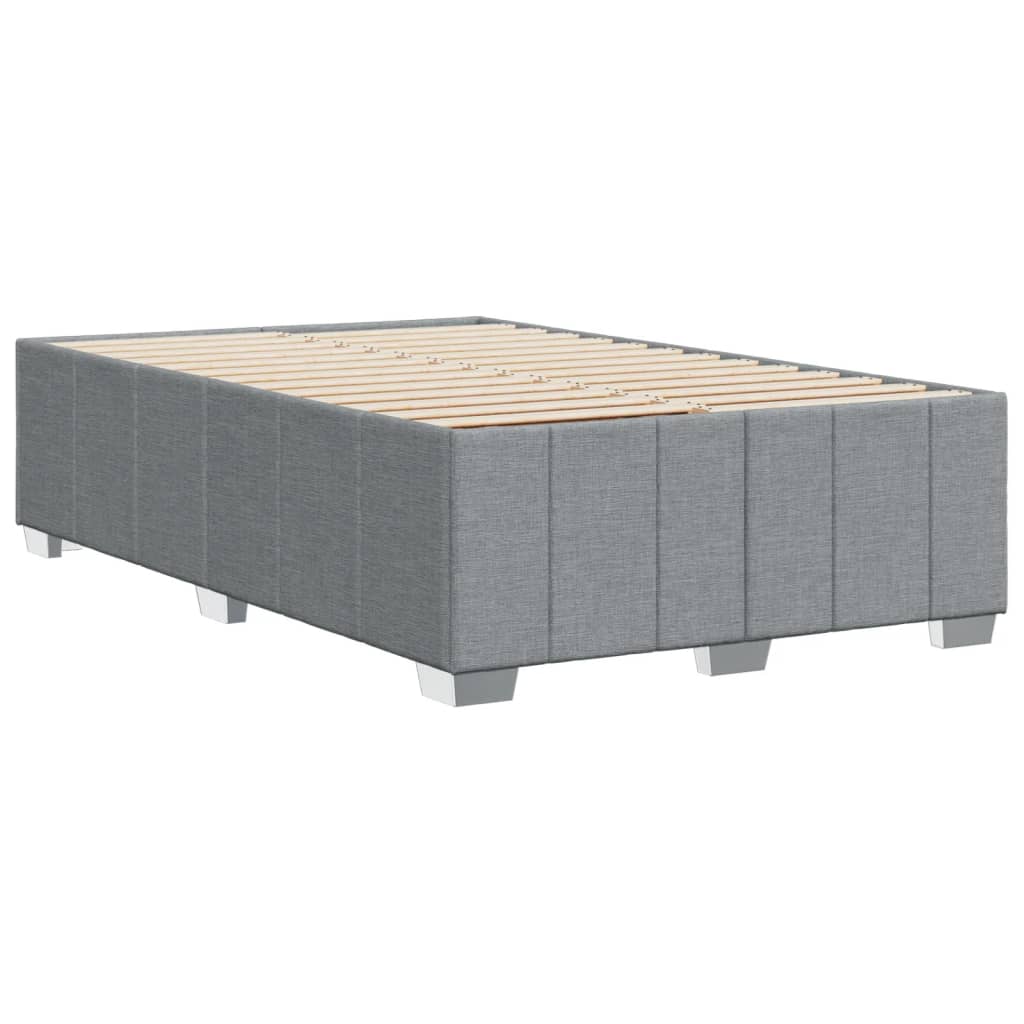 Cadre de lit sans matelas gris clair 120x200 cm tissu - XIOS