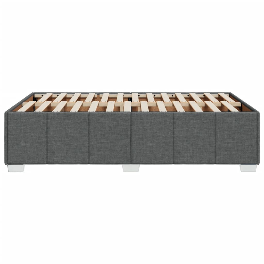 Cadre de lit sans matelas gris foncé 120x200 cm tissu - XIOS