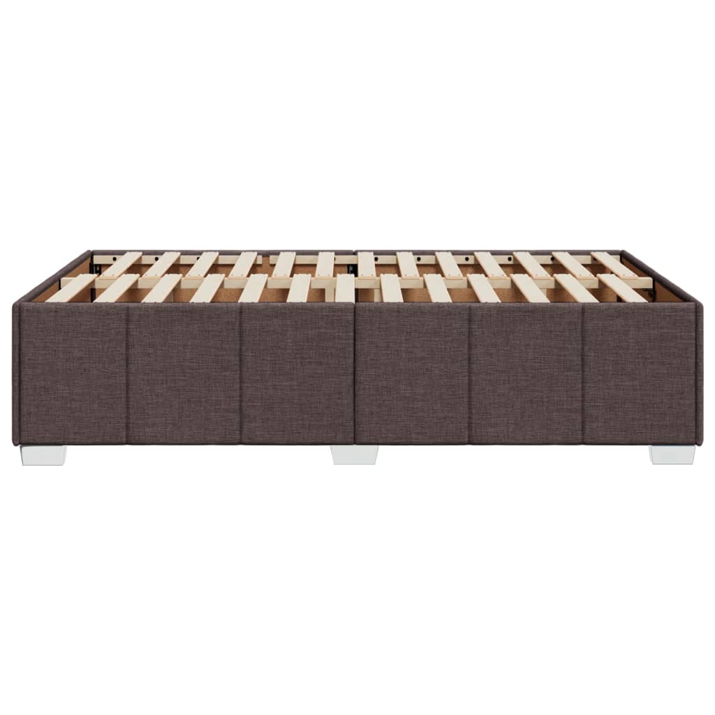 Cadre de lit sans matelas marron foncé 120x200 cm tissu - XIOS
