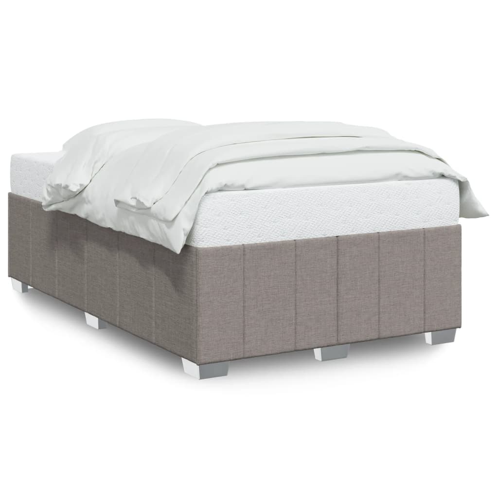 Cadre de lit sans matelas taupe 120x200 cm tissu - XIOS