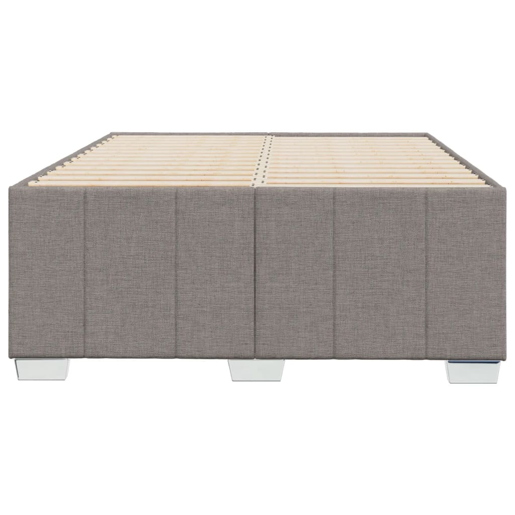 Cadre de lit sans matelas taupe 120x200 cm tissu - XIOS