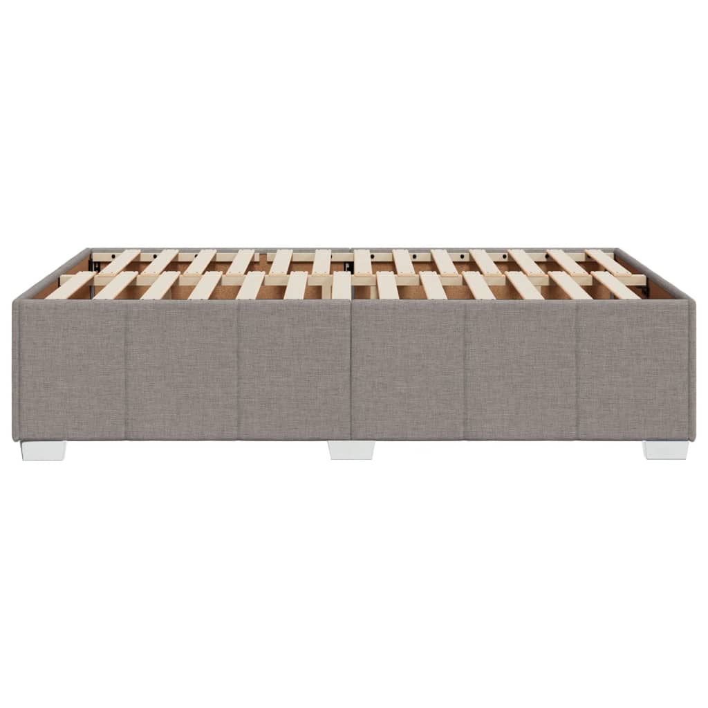 Cadre de lit sans matelas taupe 120x200 cm tissu - XIOS