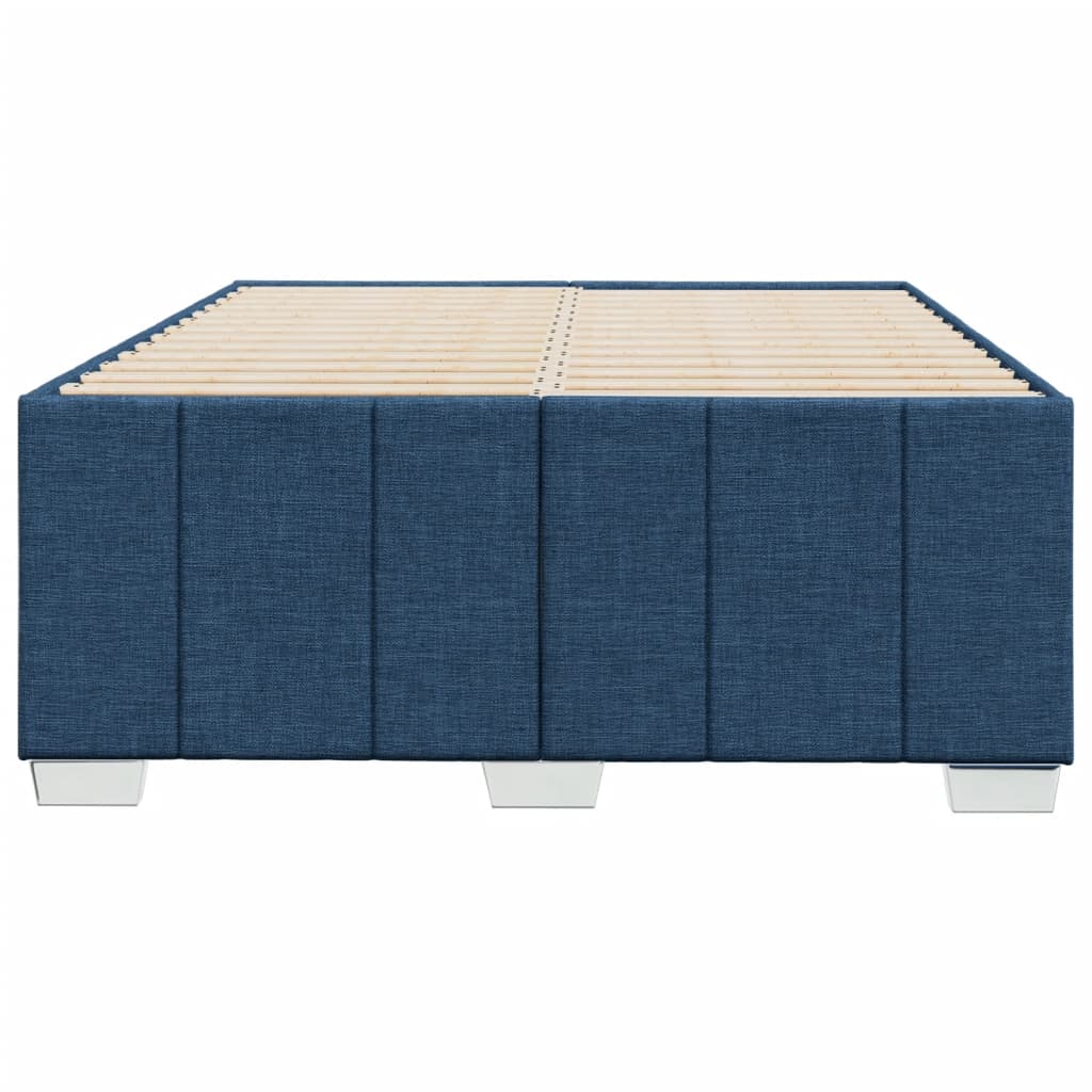 Cadre de lit sans matelas bleu 120x200 cm tissu - XIOS
