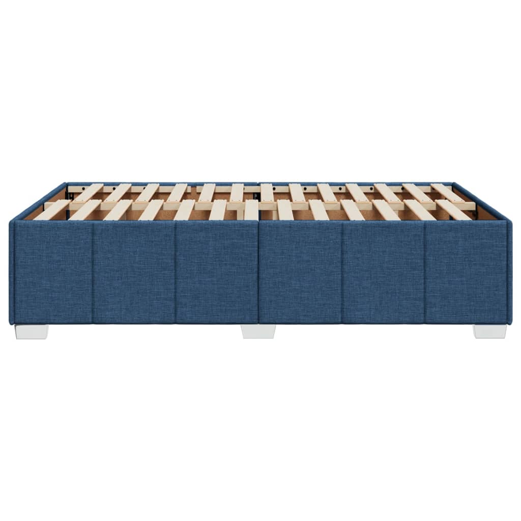 Cadre de lit sans matelas bleu 120x200 cm tissu - XIOS