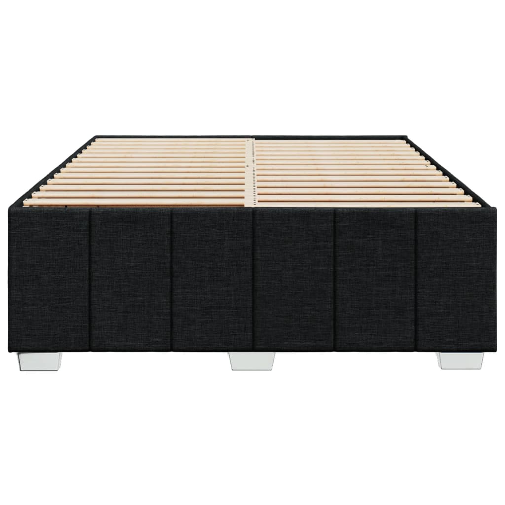 Cadre de lit sans matelas noir 140x190 cm tissu - XIOS