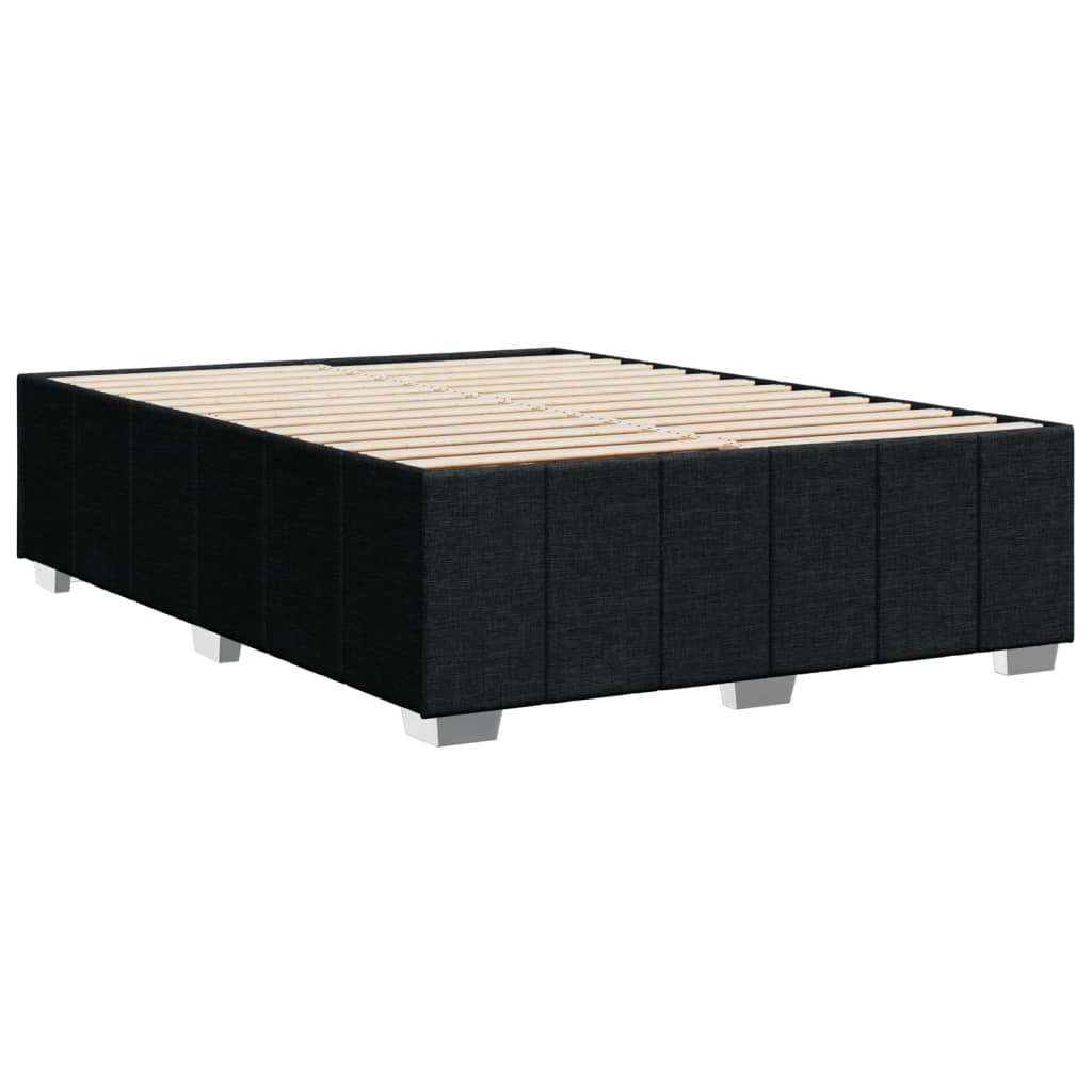 Cadre de lit sans matelas noir 140x190 cm tissu - XIOS