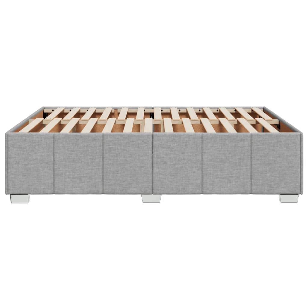 Cadre de lit sans matelas gris clair 140x200 cm tissu - XIOS