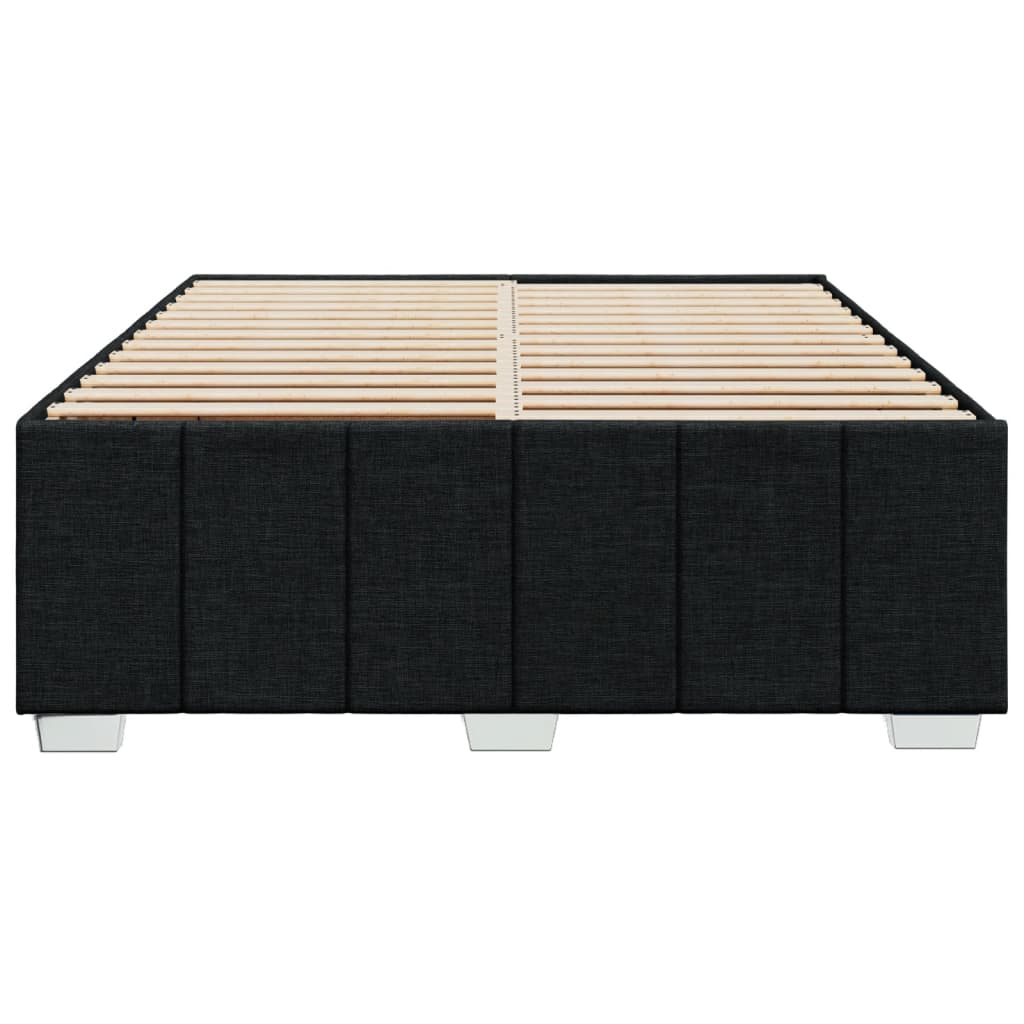 Cadre de lit sans matelas noir 140x200 cm tissu - XIOS