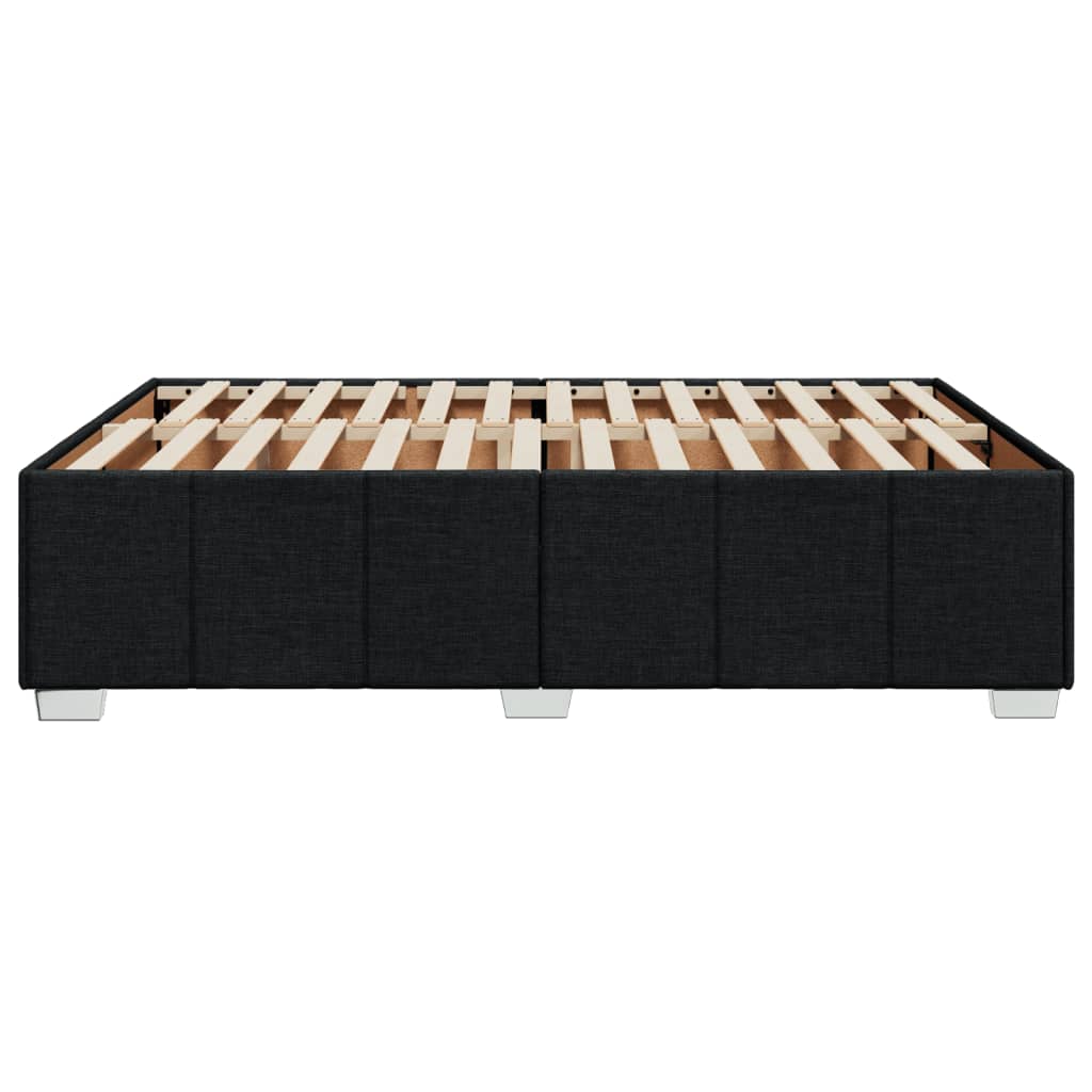 Cadre de lit sans matelas noir 140x200 cm tissu - XIOS