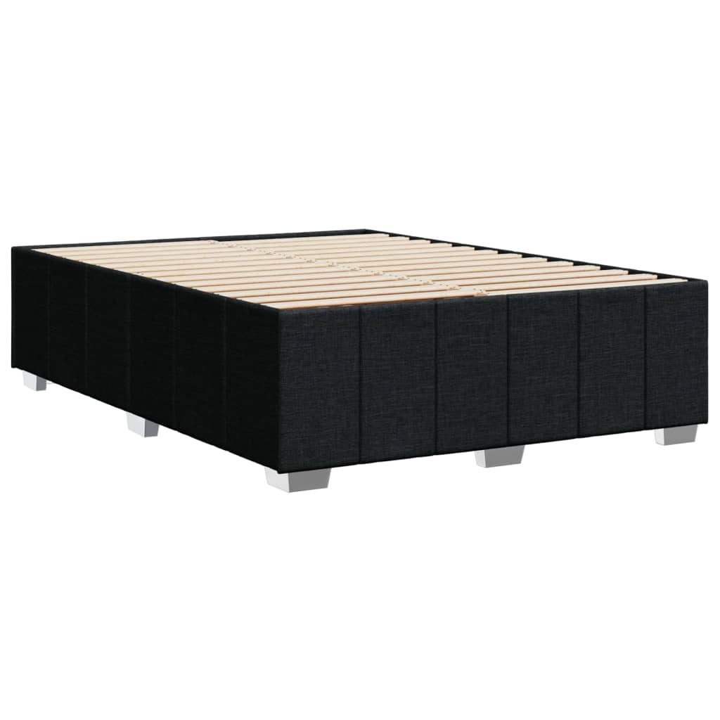 Cadre de lit sans matelas noir 140x200 cm tissu - XIOS