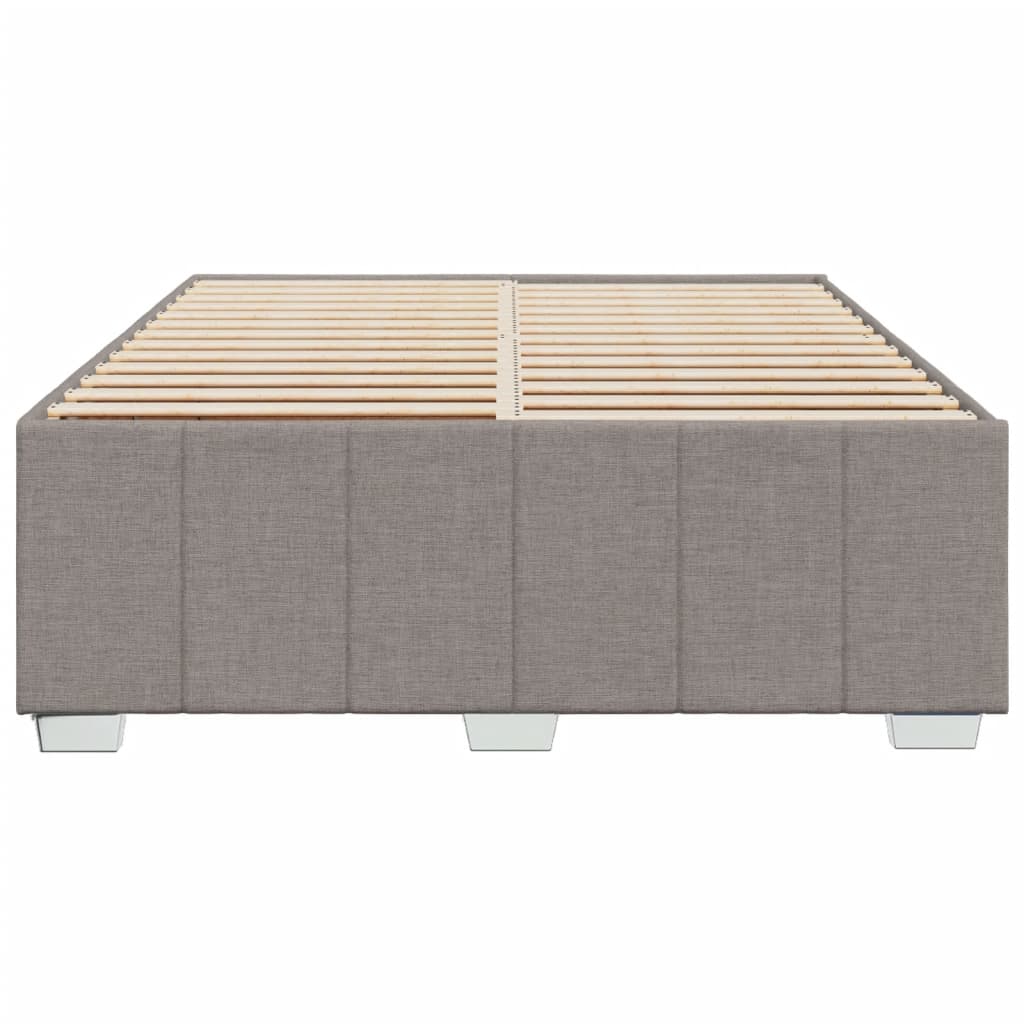 Cadre de lit sans matelas taupe 140x200 cm tissu - XIOS