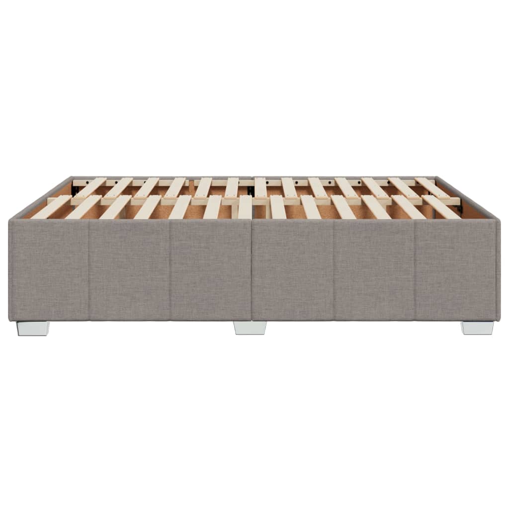 Cadre de lit sans matelas taupe 140x200 cm tissu - XIOS